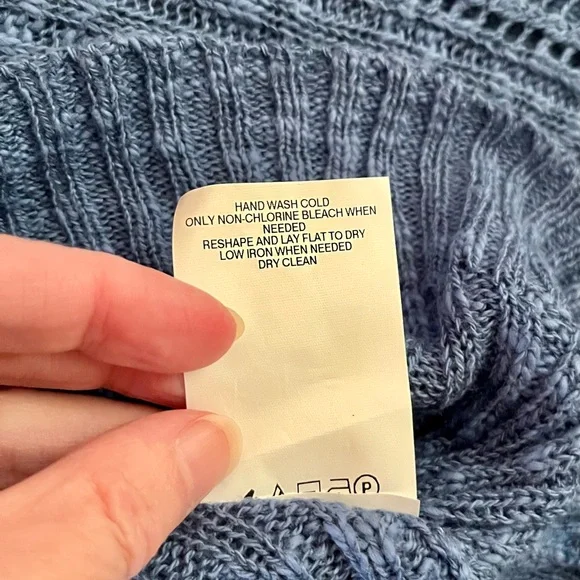 NWT Motherhood Blue Open-Weave Knit Sweater - Picture 6 of 9